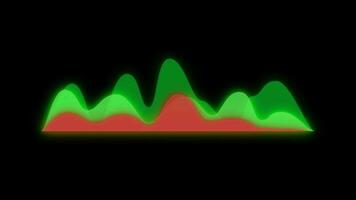 Moviente barras audio igualada sonido olas metro lazo animación vídeo transparente antecedentes con alfa canal. video