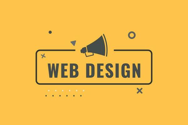 Web Design Button. Speech Bubble, Banner Label Web Design