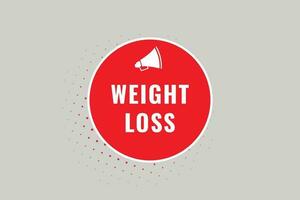 Weight Loss Button. Speech Bubble, Banner Label Weight Loss vector