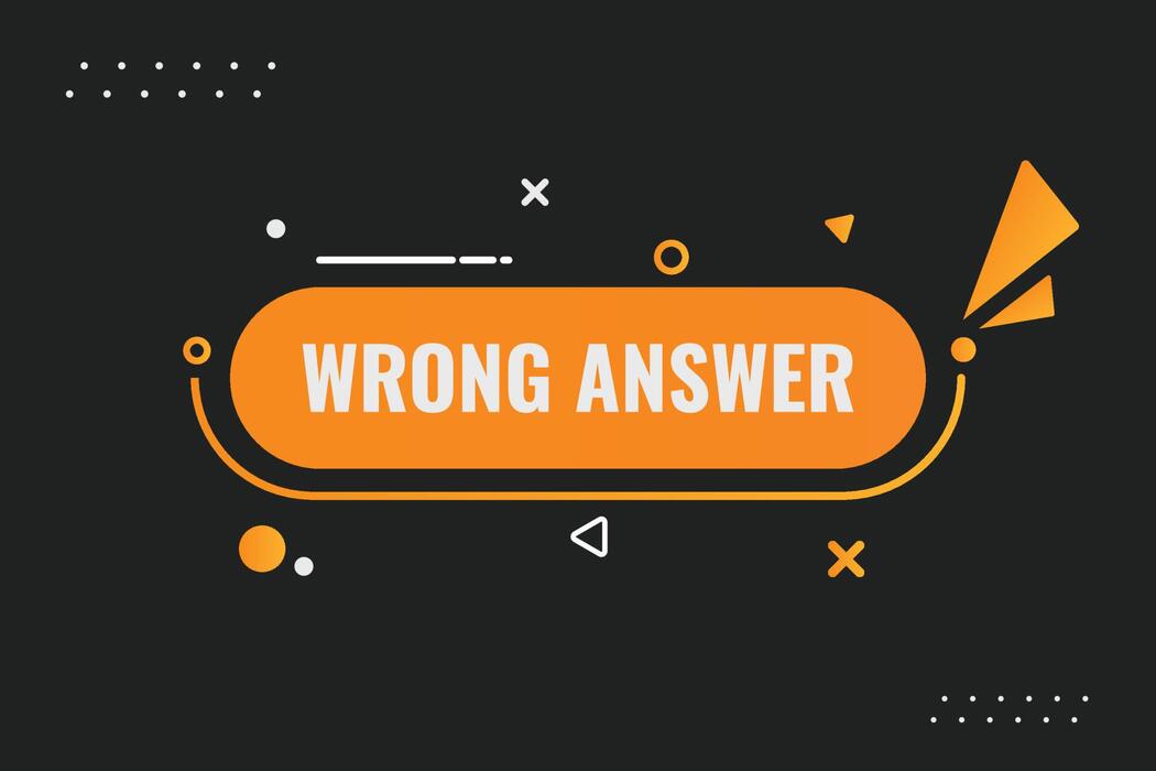 Wrong Answer Vector Art, Icons, and Graphics for Free Download