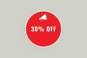 30 off discount Speech Bubble, Banner Label 30 discount vector