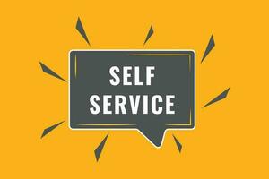 Self Service Button. Speech Bubble, Banner Label Self Service vector