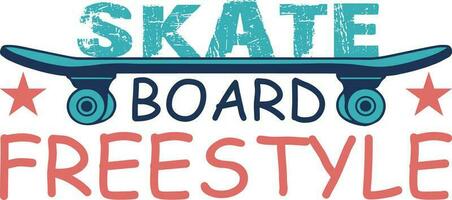 Skate Board Freestyle T-shirt Design vector