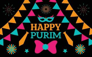 Happy Purim Day T-shirt Design vector