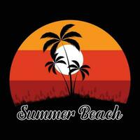 Summer Beach T-shirt Design vector