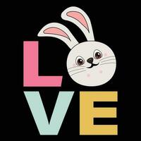 Easter Day  Love T-shirt Design vector