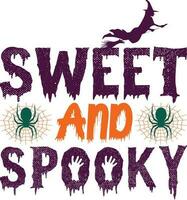 Sweet and Spooky T-shirt Design vector