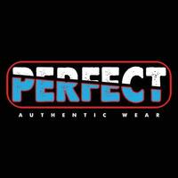 Perfect Authentic Wear T-shirt Design vector