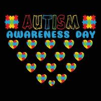 Autism Awareness Day T-shirt Design vector