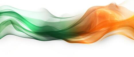 Independence Day concept cover Background with Waving flag in watercolor effect. . photo