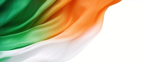 Independence Day concept cover Background with Waving flag in watercolor effect. . photo