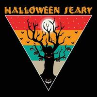 Halloween Scary T-shirt Design vector