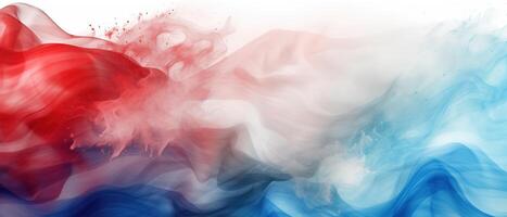 Water Splatter Effect, Water color Splash Paint for Independence day flag. . photo