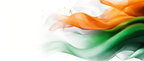 Independence Day concept cover Background with Waving flag in watercolor effect. . photo