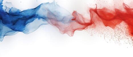 Water Splatter Effect, Water color Splash Paint for Independence day flag. . photo