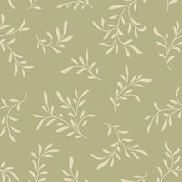 patrón floral sin fisuras. rama con hojas de textura ornamental. florecer, naturaleza, verano, jardín, texturado, plano de fondo vector