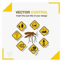 Vector control in health, mosquitoes graphics design