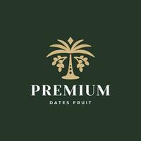 Luxury Dates Palm Logo Vector Template