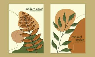 Cover page templates. abstract botanical background. A4 size layout. Applies to notebooks, planners, brochures, books, catalogs. Vector design.