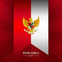 Gradient pancasila day template vector