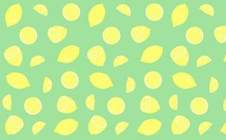 Seamless pattern citrus fruit lemon on a mint background.Vector background abstraction. eps10 vector