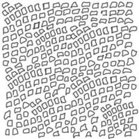 Abstract hand drawn scribble drawings. Pattern of small crooked squares. Doodle on white background vector