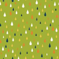 Vector hand-drawn color seamless childish simple pattern for kids with cute drops in Scandinavian style on a white background. Kids texture for fabric, wrapping, textile, wallpaper, apparel.