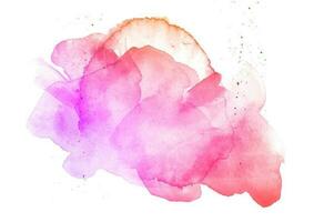 Hand painted detailed watercolour design in pink and purple vector