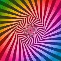 Abstract rainbow coloured optical illusion design vector