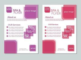 spa and beauty flyer template magazine cover print ready a4 flyer vector