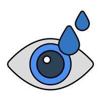 moderno diseño icono de ojo gotas vector