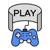 Modern design icon of play video game vector