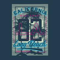 California en playa tema gráficos diseño, surf tipografía, t camisa vectores, verano aventuras vector