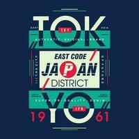 tokyo japan, east asia, graphic design, typography vector, illustration, for print t shirt, cool modern style vector