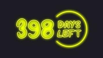 398 dag links neon licht geanimeerd video