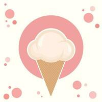 Yummy ice cream cone vector illustration background design