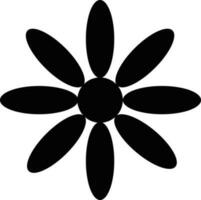 Black Flower Vector Illustration