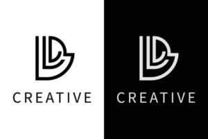 Letters abstract logo DL, LD, D, L. monogram logo concept. simple design editable. vector