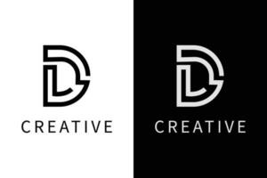 Letters abstract logo DL, LD, D, L. monogram logo concept. simple design editable. vector