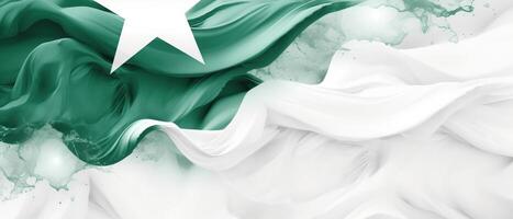 Banner for the independence or republic day of Nation. 3d brush stroke. . photo