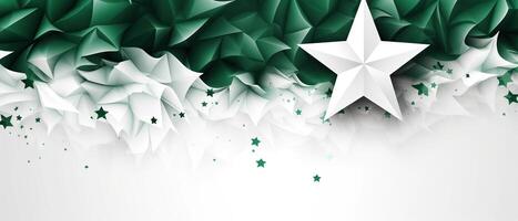 Banner for the independence or republic day of Nation. 3d brush stroke. . photo