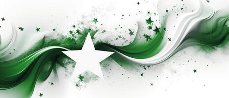 Banner for the independence or republic day of Nation. 3d brush stroke. . photo