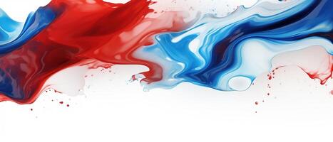 Water Splatter Effect, Water color Splash Paint for Independence day flag. . photo