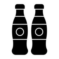 An icon design of milk bottles vector