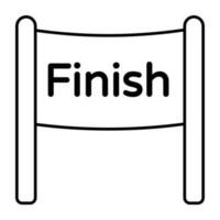 An icon design of finish line vector