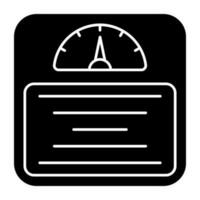 An icon design of weight scale vector