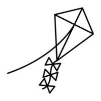 An editable design icon of kite vector