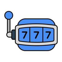 A flat design, icon of jackpot game vector