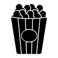 An icon design of popcorn bucket vector