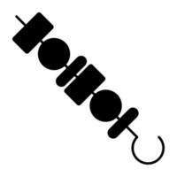 A unique design icon of bbq skewer vector